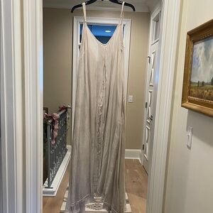 Sanctamuerte Elegant off white silk Maxi Dress (bw)